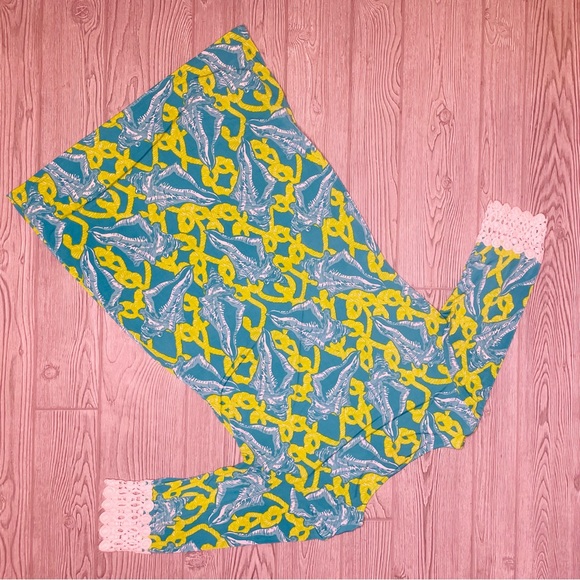 Tropical sleeveless crop sleeved women’s Hawaiian yellow green conch shell dress - Picture 5 of 5